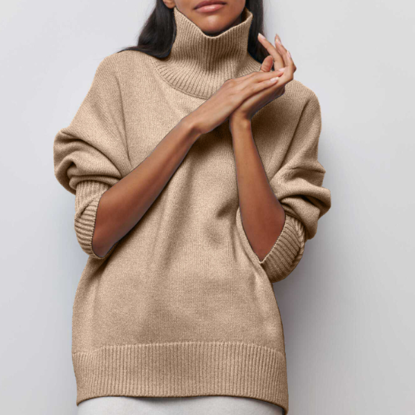 Ruime coltrui dames, beige - afbeelding 3