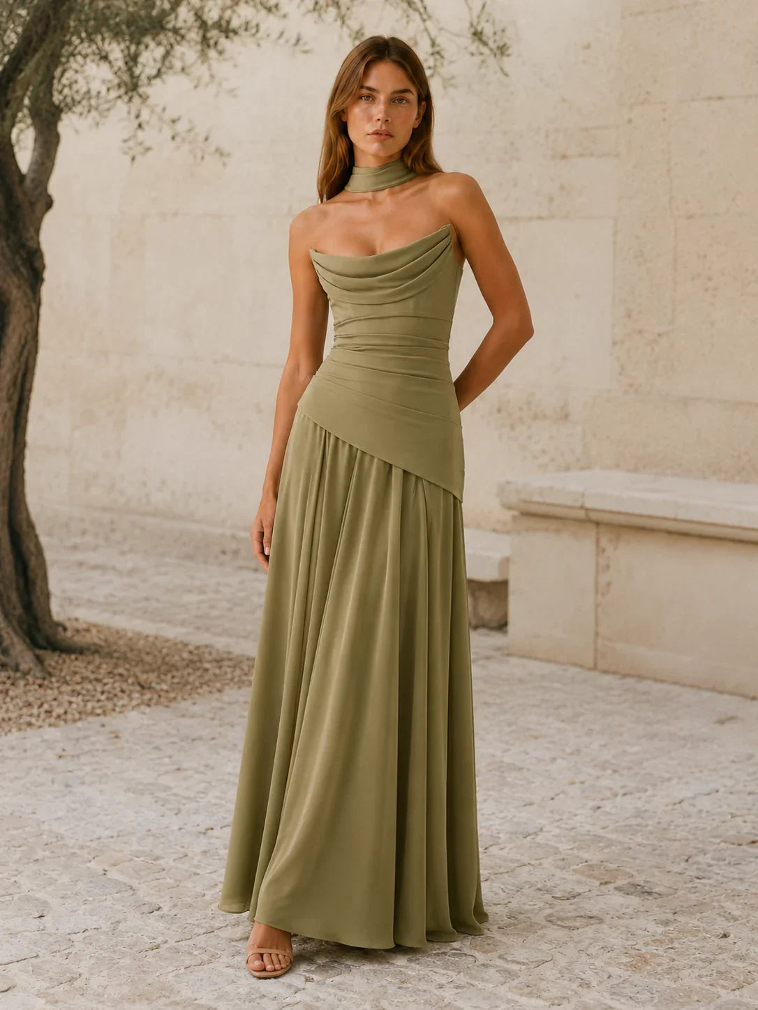 Strapless maxi jurk dames - afbeelding 5