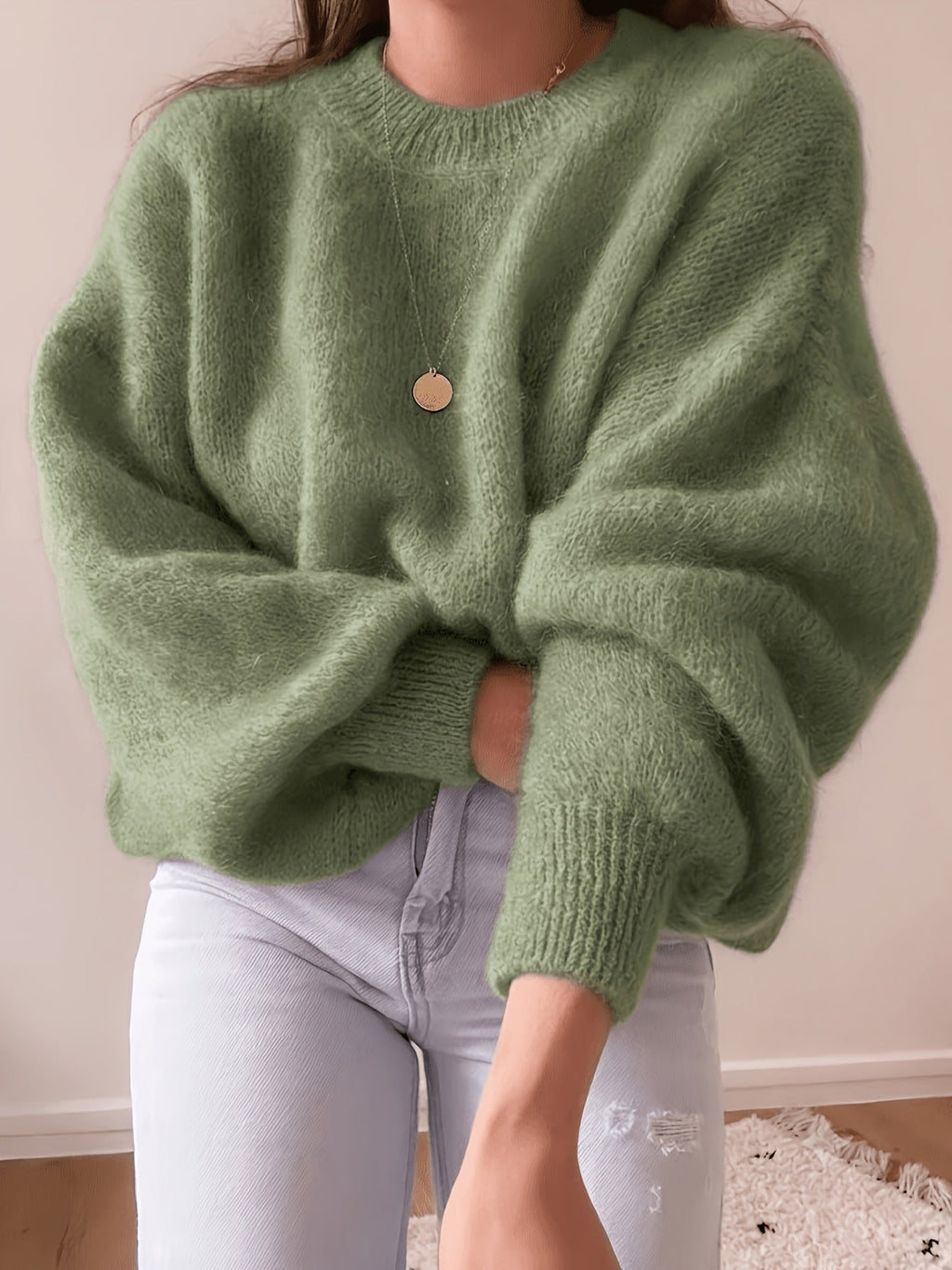 Fluffy oversized trui dames - afbeelding 5