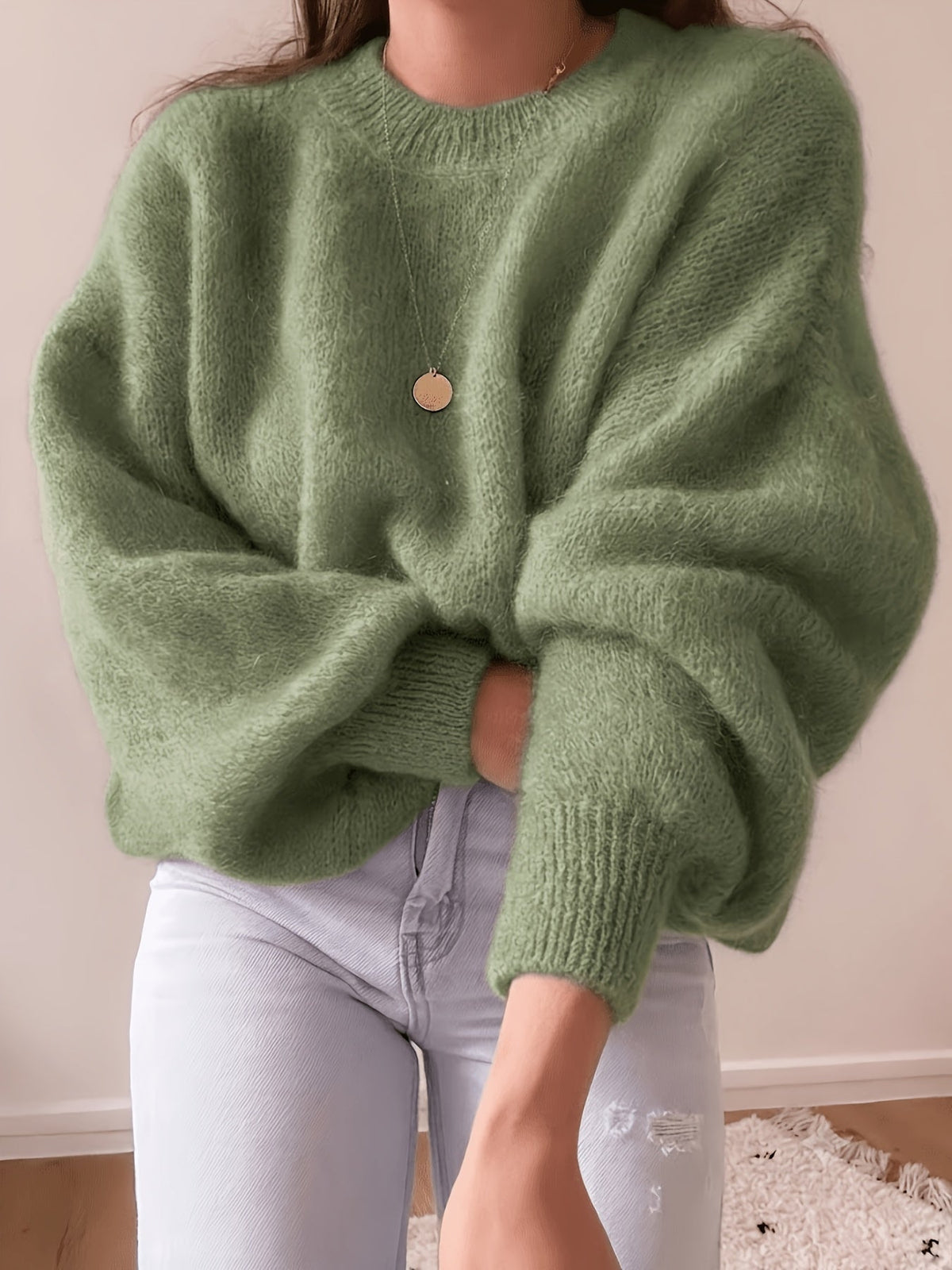 Fluffy oversized trui dames - afbeelding 5