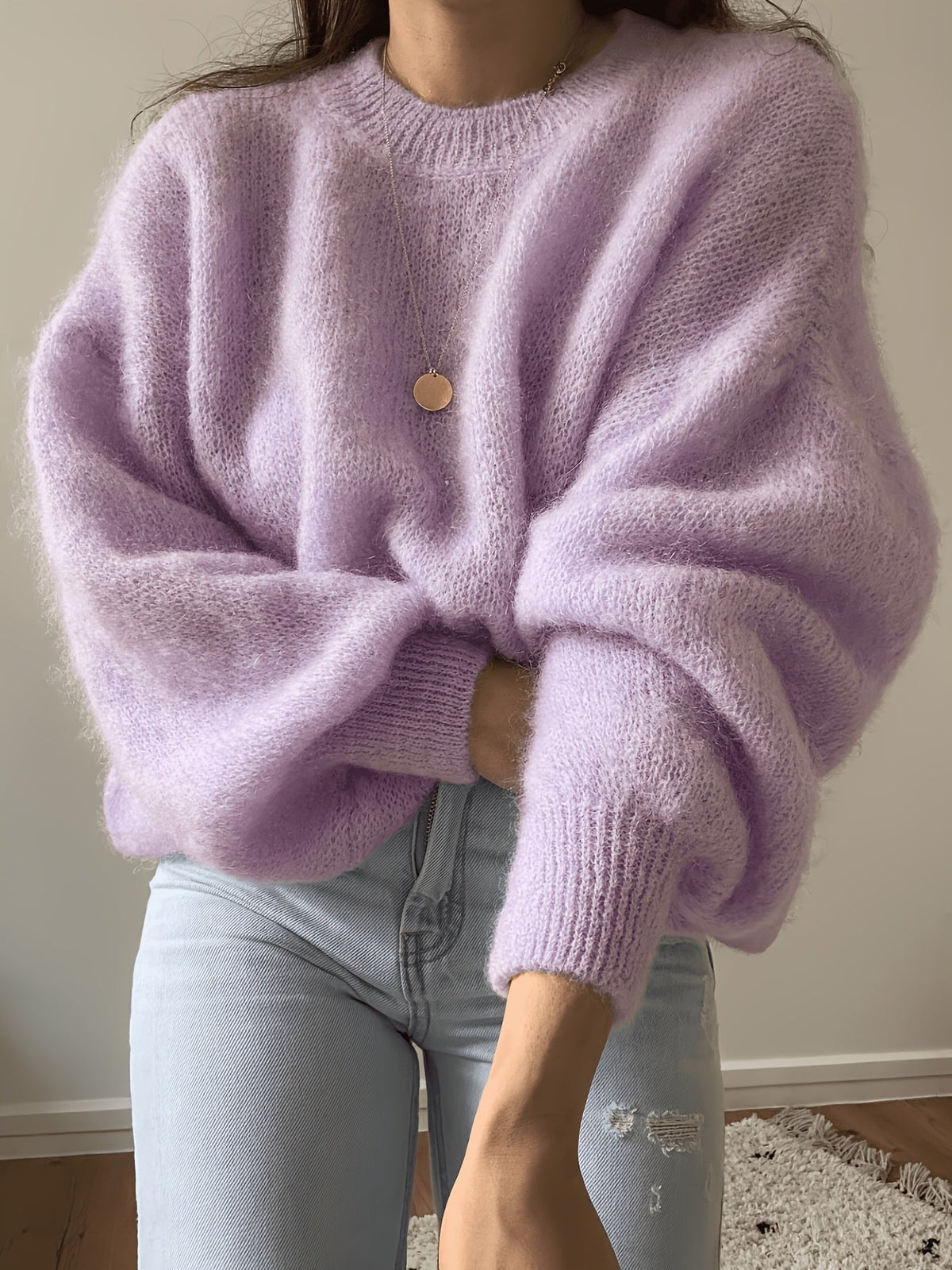 Fluffy oversized trui dames - afbeelding 6