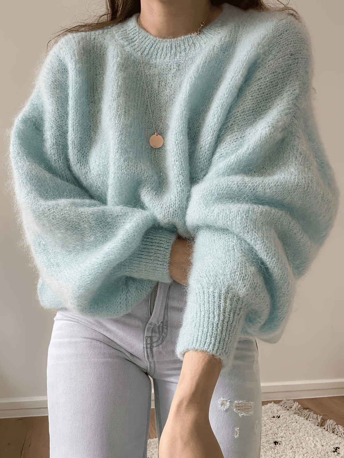 Fluffy oversized trui dames - afbeelding 7