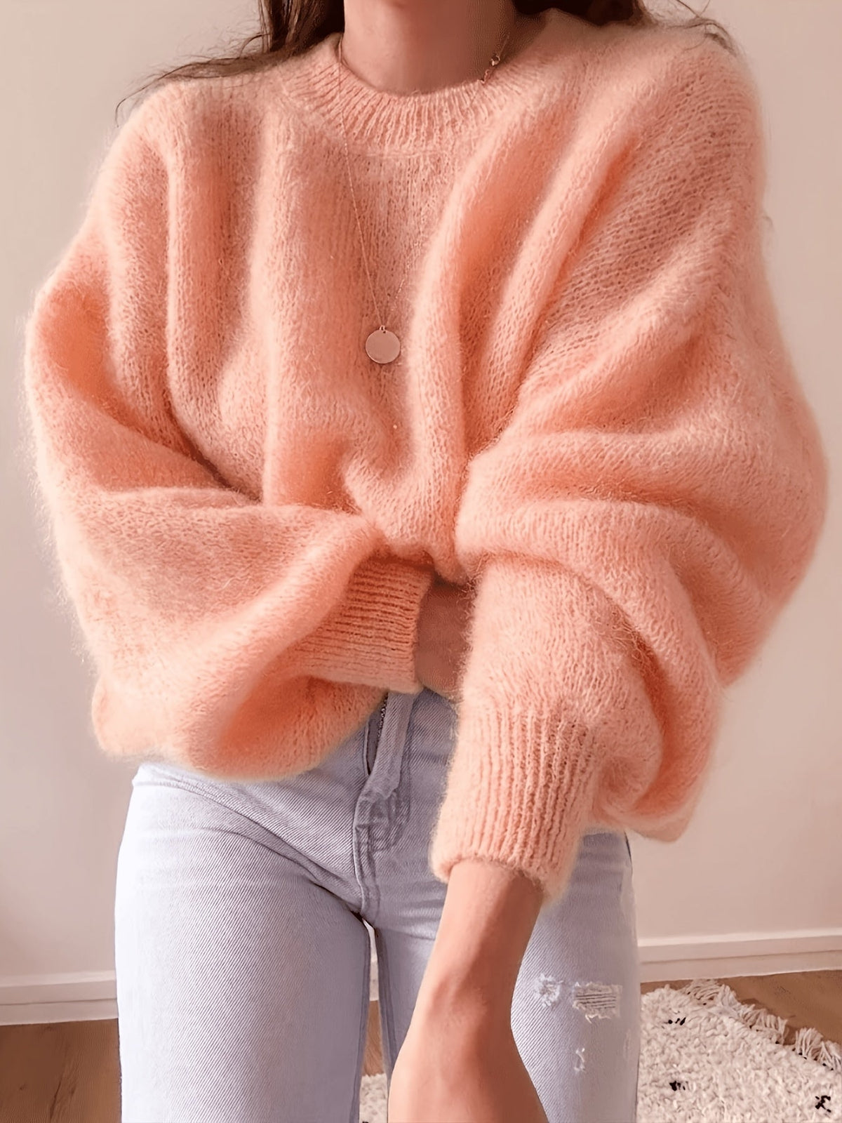 Fluffy oversized trui dames - afbeelding 8