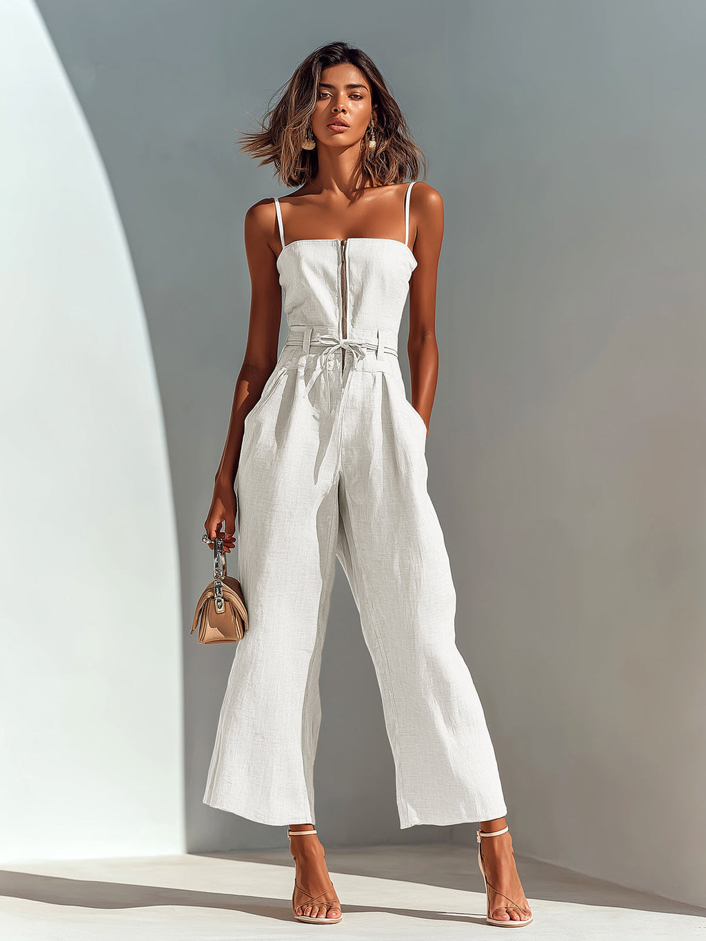 Wijde cropped jumpsuit dames - afbeelding 5