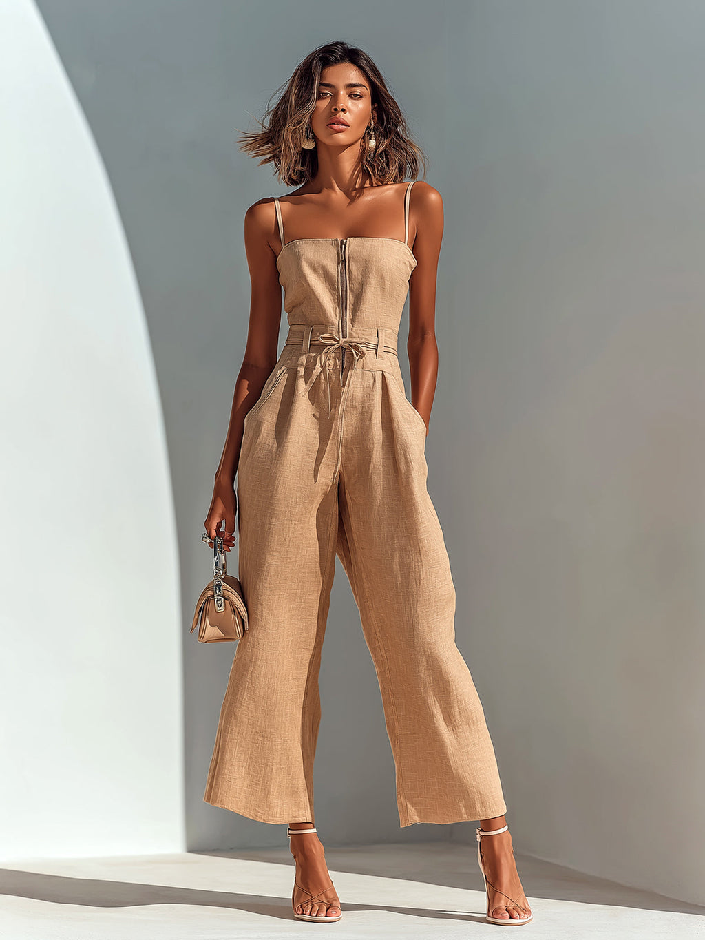 Wijde cropped jumpsuit dames - afbeelding 6